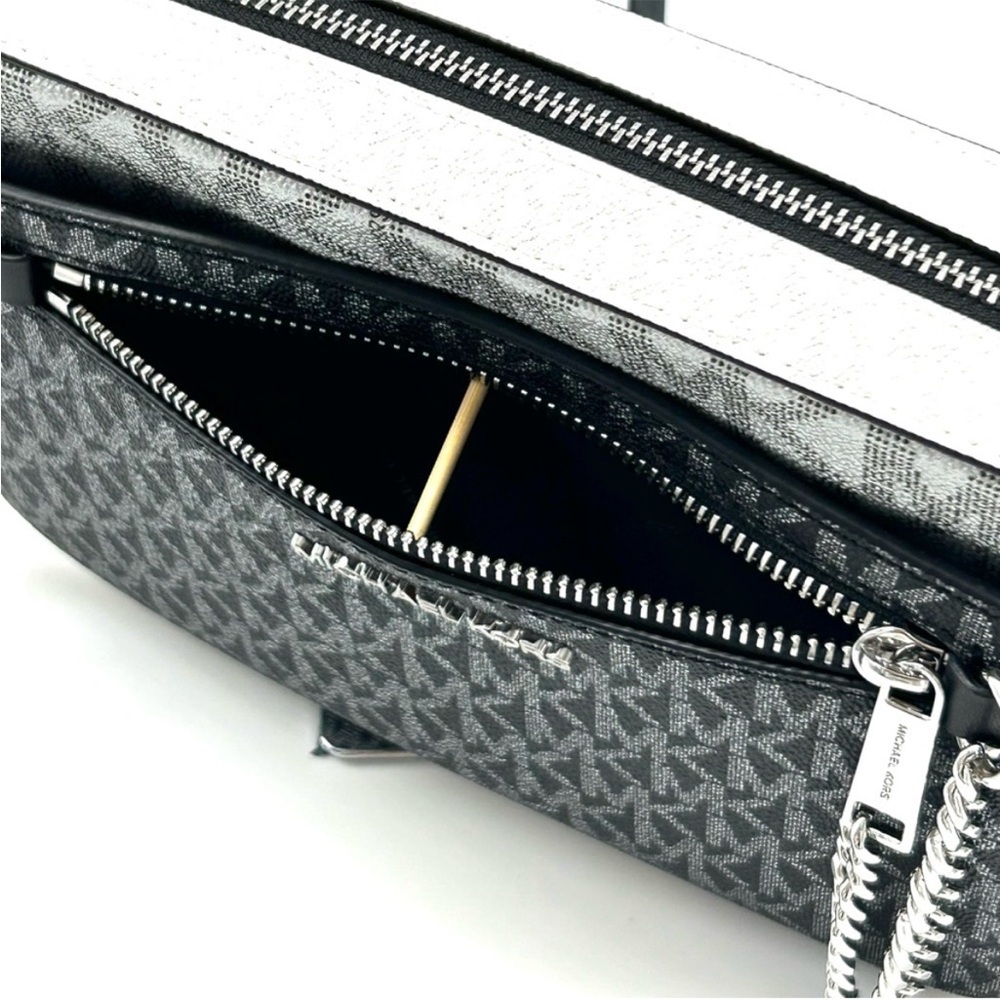 Michael Kors Jet Set Large Signature Logo Crossbody
Bag Black Multi - Picture 9 of 11